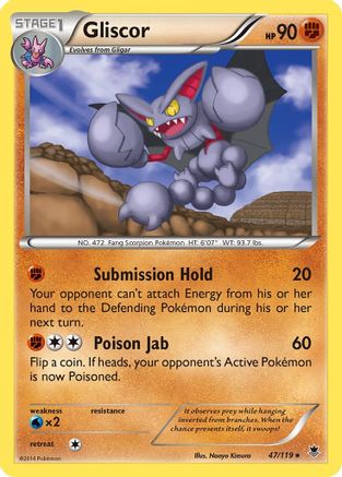 Gliscor 047 - XY  Phantom Forces Reverse Holofoil - Rare