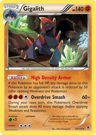 Gigalith 050 - XY  Phantom Forces Holofoil - Holo Rare