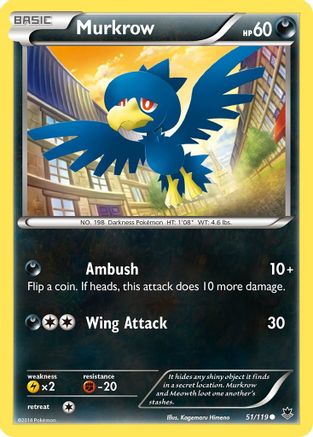 Murkrow 51/119 - Phantom Forces Reverse Holofoil