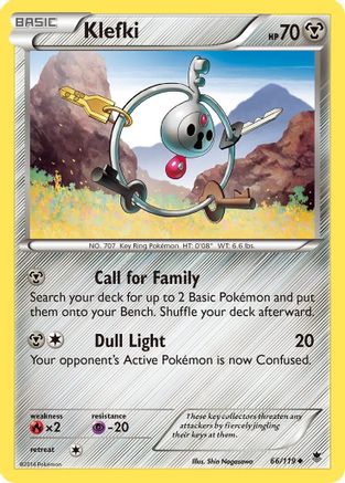 Klefki 066 - XY  Phantom Forces Reverse Holofoil - Uncommon