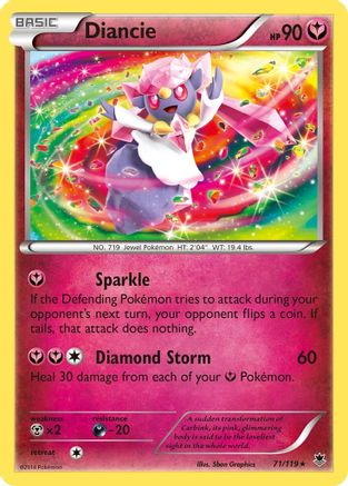 Diancie 071/119 - XY  Phantom Forces Holofoil - Holo Rare