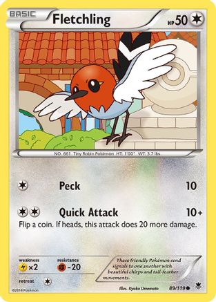 Fletchling 089 - XY  Phantom Forces Normal - Common