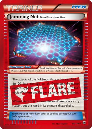 Jamming Net (98/119) - XY  Phantom Forces Holofoil - Holo Rare