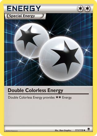 Double Colorless Energy 111/119 - XY  Phantom Forces Reverse Holofoil - Uncommon