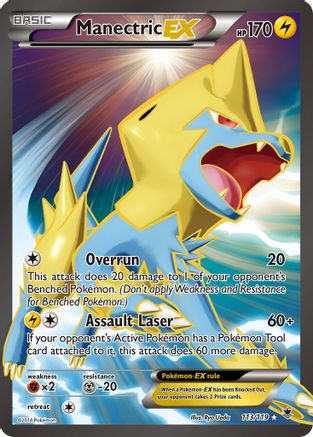Manectric EX (113 Full Art) 113/119 - XY  Phantom Forces Holofoil - Ultra Rare