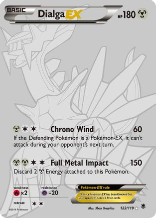 Dialga EX (122 Secret Rare) 122 - XY  Phantom Forces Holofoil - Secret Rare