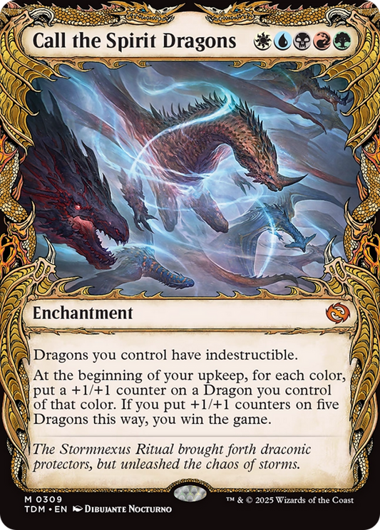 Call the Spirit Dragons (Showcase) (TDM-309) - Tarkir: Dragonstorm: (Showcase) Foil