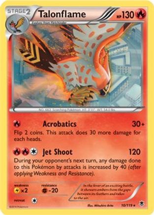 Talonflame (XY Phantom Forces) (10/119) - Deck Exclusives Holofoil - Holo Rare