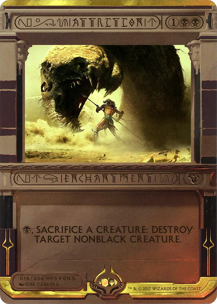 Attrition (MP2-019) - Amonkhet Invocations (Borderless) Foil