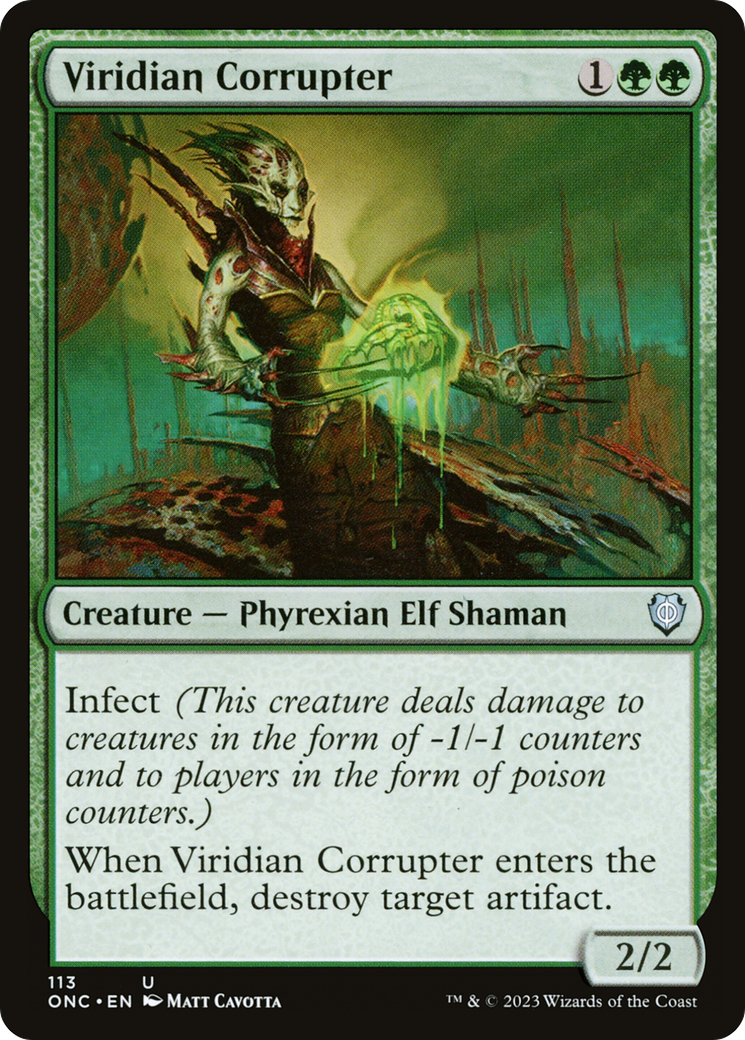 Viridian Corrupter (ONC-113) - Phyrexia: All Will Be One Commander