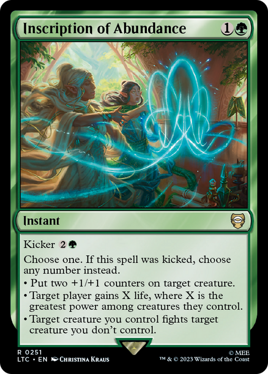 Inscription of Abundance (LTC-251) - Tales of Middle-earth Commander