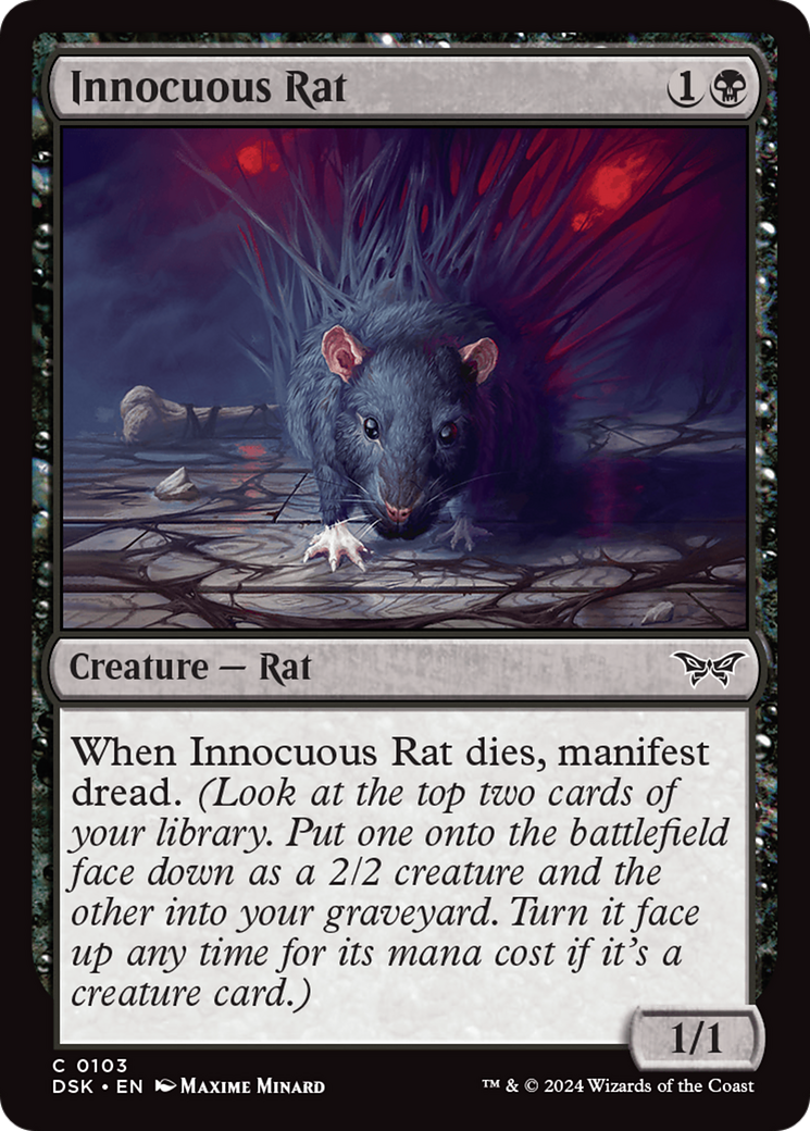 Innocuous Rat (DSK-103) - Duskmourn: House of Horror Foil