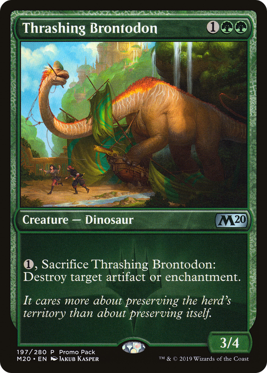 Thrashing Brontodon (PPM20-197) - Core Set 2020 Promos Foil (Promo Pack)