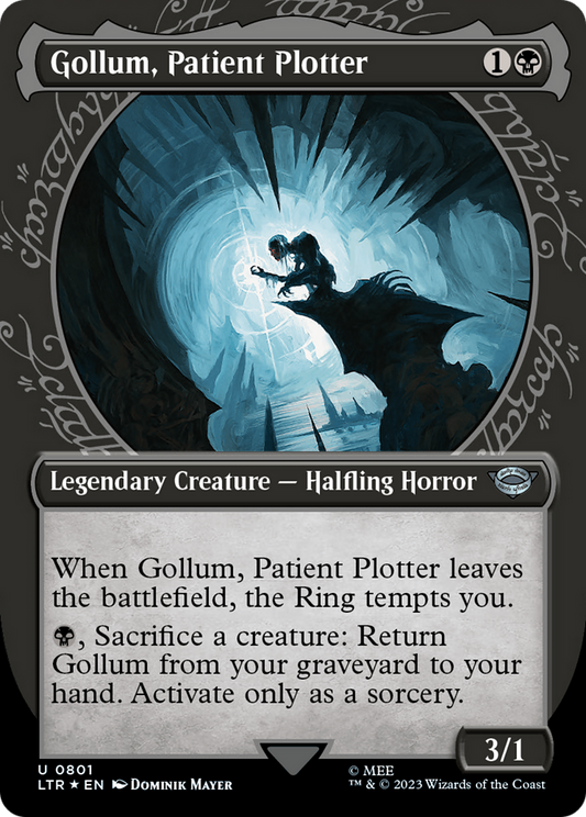 Gollum, Patient Plotter (LTR-801) - The Lord of the Rings: Tales of Middle-earth: (Showcase) (Borderless) Foil