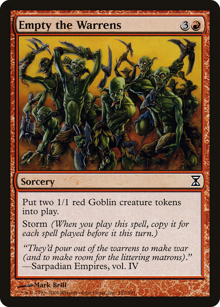 Empty the Warrens  (TSP-152) - Time Spiral Foil