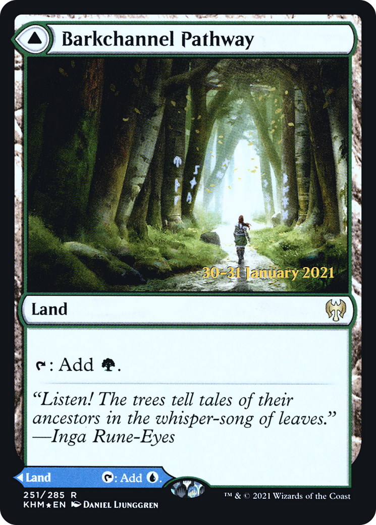 Barkchannel Pathway // Tidechannel Pathway (PRE-251S) - Kaldheim Promos (Prerelease) Foil