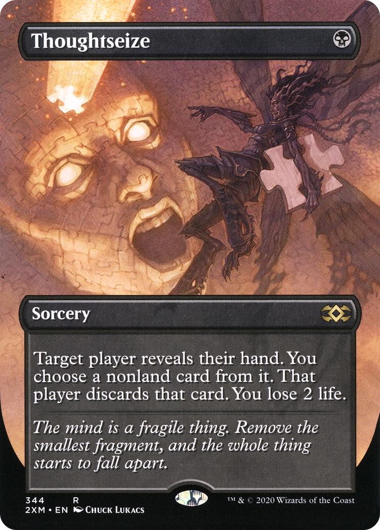 Thoughtseize  (Borderless)(2XM-344) - Double Masters Foil