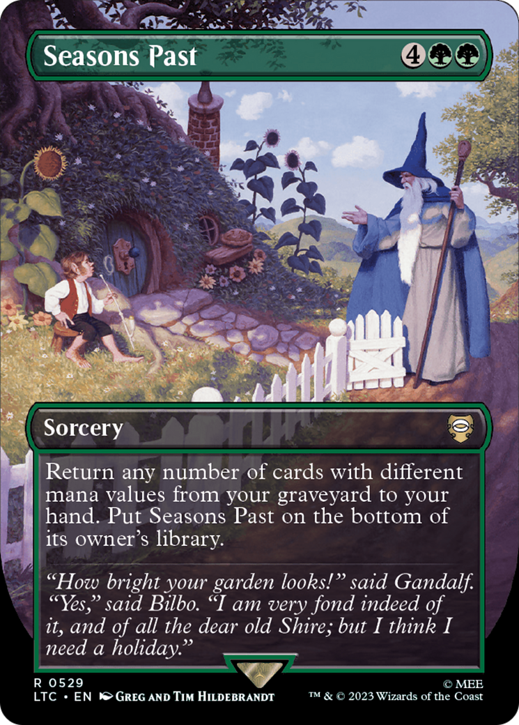 Seasons Past (Borderless) (LTC-529) - Tales of Middle-earth Commander (Borderless) Foil