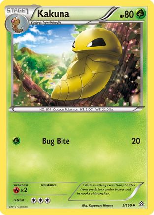 Kakuna 002 - XY  Primal Clash Normal - Uncommon