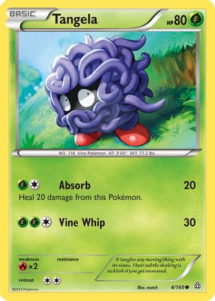 Tangela 004 - XY  Primal Clash Reverse Holofoil - Common