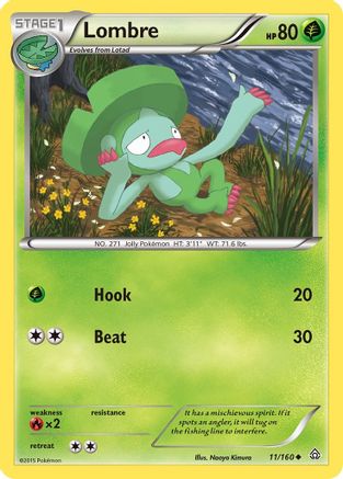 Lombre 011/160 - XY  Primal Clash Reverse Holofoil - Uncommon