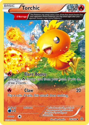 Torchic 26/160 - Primal Clash Reverse Holofoil