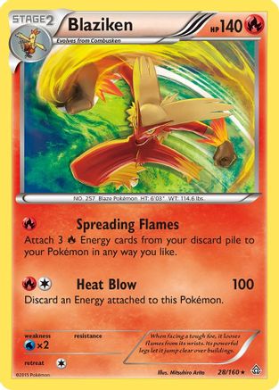 Blaziken 028 - XY  Primal Clash Reverse Holofoil - Holo Rare