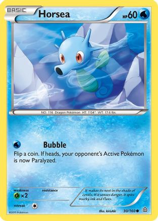 Horsea 030/160 - XY  Primal Clash Normal - Common