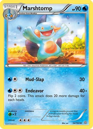 Marshtomp 034/160 - XY  Primal Clash Normal - Uncommon