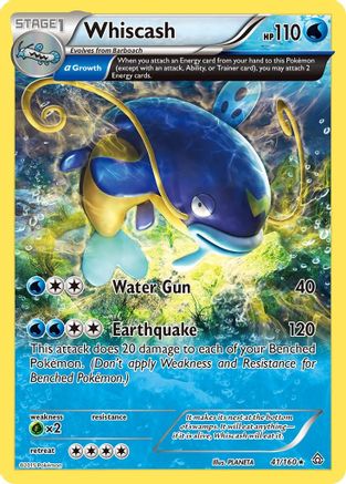 Whiscash 41/160 - Primal Clash Reverse Holofoil