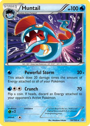 Huntail 050 - XY  Primal Clash Reverse Holofoil - Holo Rare