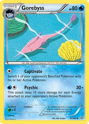 Gorebyss 051/160 - XY  Primal Clash Reverse Holofoil - Uncommon
