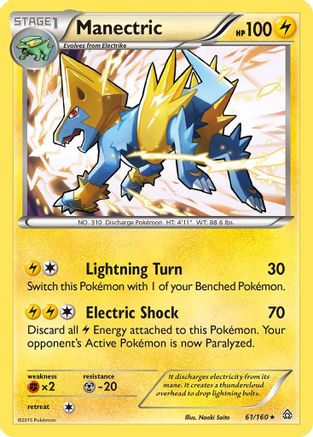 Manectric 061 - XY  Primal Clash Holofoil - Holo Rare