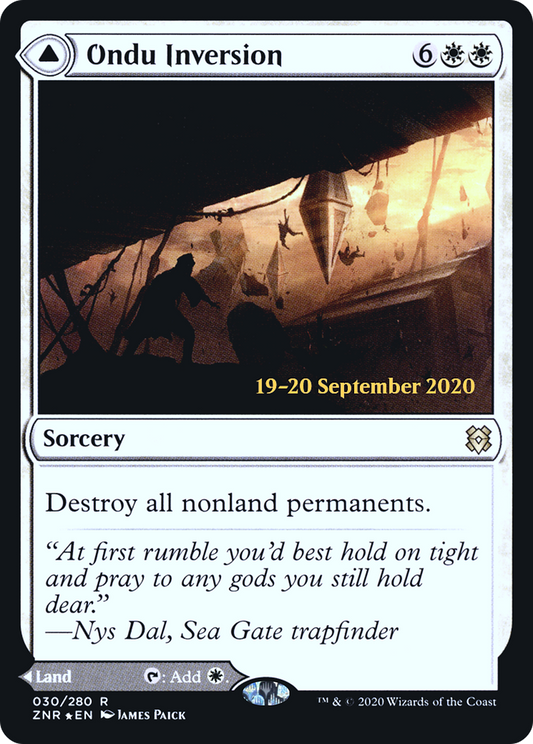 Ondu Inversion // Ondu Skyruins (PRE-30S) - Zendikar Rising Promos (Prerelease) Foil