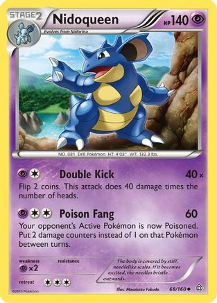Nidoqueen 068/160 - XY  Primal Clash Reverse Holofoil - Uncommon