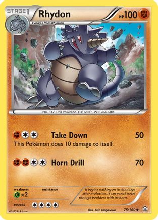 Rhydon 075 - XY  Primal Clash Normal - Uncommon
