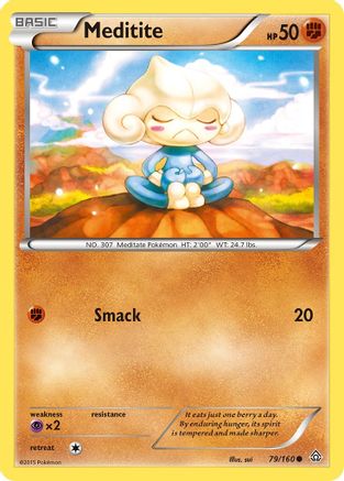 Meditite (79/160) - XY  Primal Clash Reverse Holofoil - Common