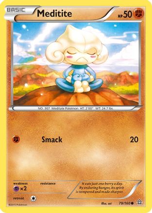 Meditite 79/160 - Primal Clash Reverse Holofoil