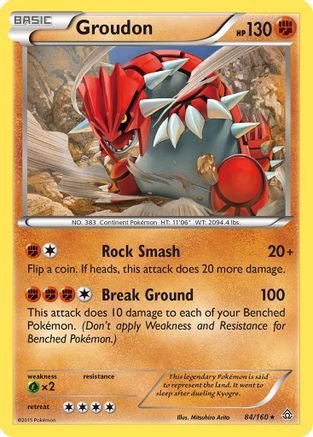 Groudon 084/160 - XY  Primal Clash Normal - Rare