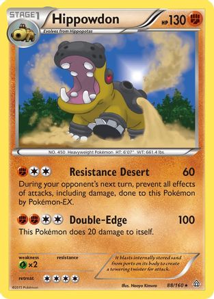 Hippowdon 088 - XY  Primal Clash Reverse Holofoil - Holo Rare