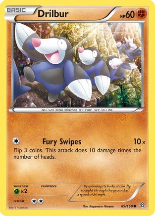 Drilbur 089 - XY  Primal Clash Reverse Holofoil - Common