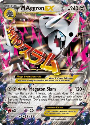 M Aggron EX 094/160 - XY  Primal Clash Holofoil - Ultra Rare