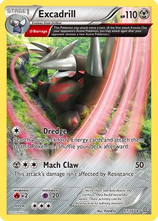 Excadrill (Omega) 097/160 - XY  Primal Clash Reverse Holofoil - Holo Rare