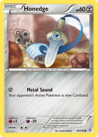 Honedge 098 - XY  Primal Clash Reverse Holofoil - Common