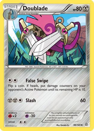Doublade 099/160 - XY  Primal Clash Reverse Holofoil - Uncommon