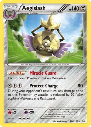 Aegislash 100 - XY  Primal Clash Holofoil - Holo Rare