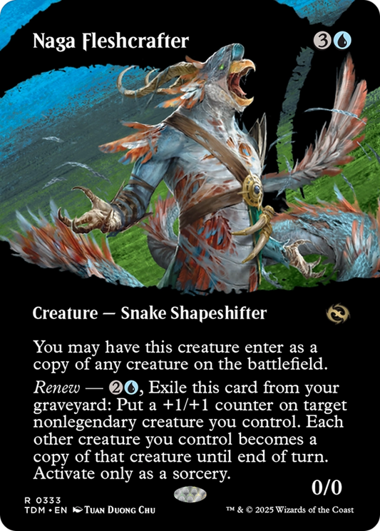 Naga Fleshcrafter  (Borderless)(TDM-333) - Tarkir: Dragonstorm: (Showcase)