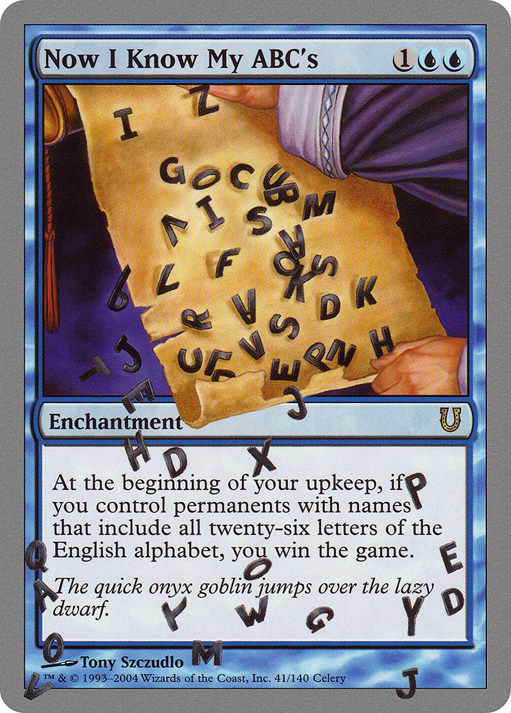 Now I Know My ABC's (UNH-041) - Unhinged Foil