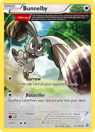 Bunnelby 121/160 - Primal Clash Reverse Holofoil