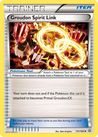 Groudon Spirit Link 131/160 - Primal Clash Reverse Holofoil